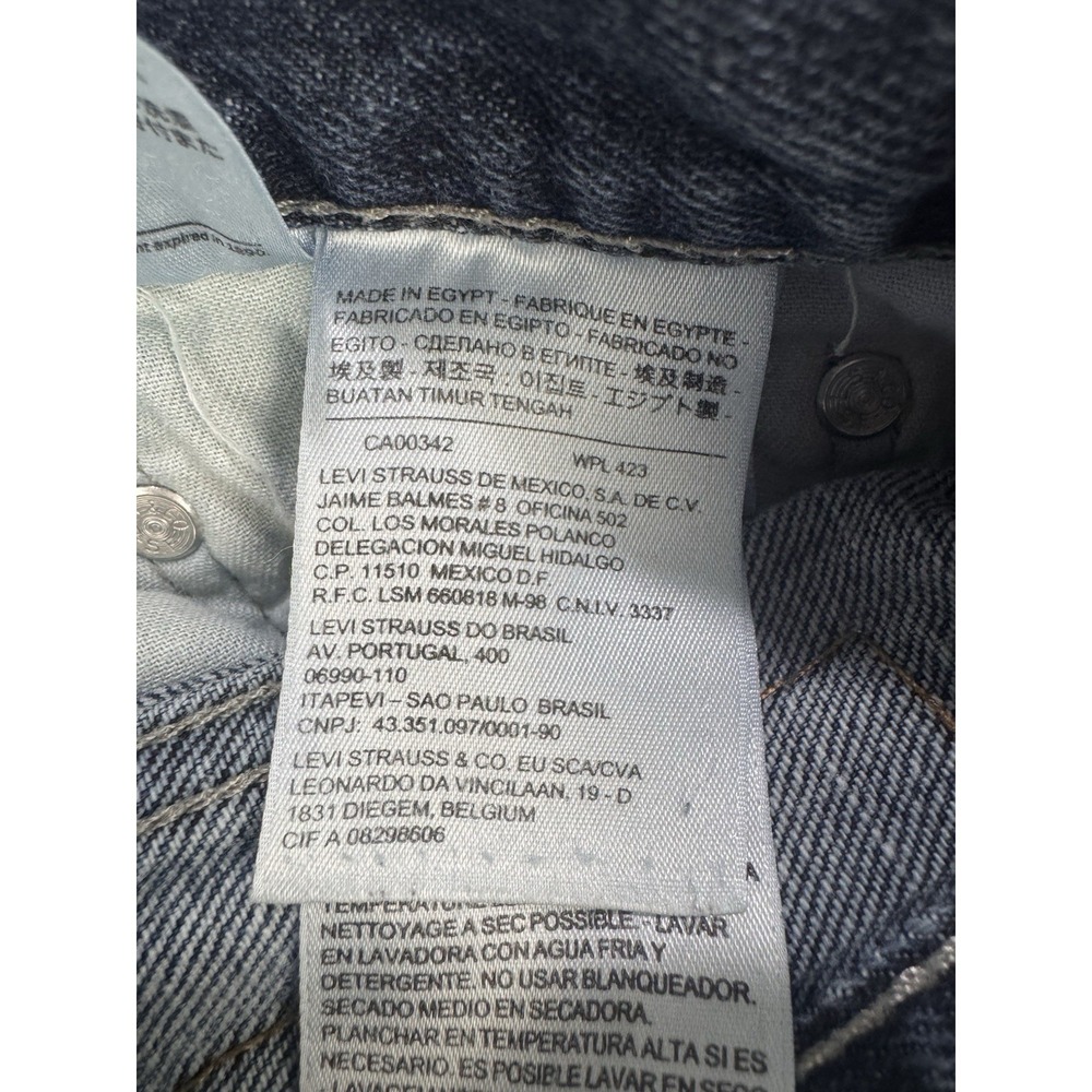 Levis 569 Jeans Men 34x32 Blue Loose Baggy Straight Whisker Distress Denim Y2K - Picture 8 of 10